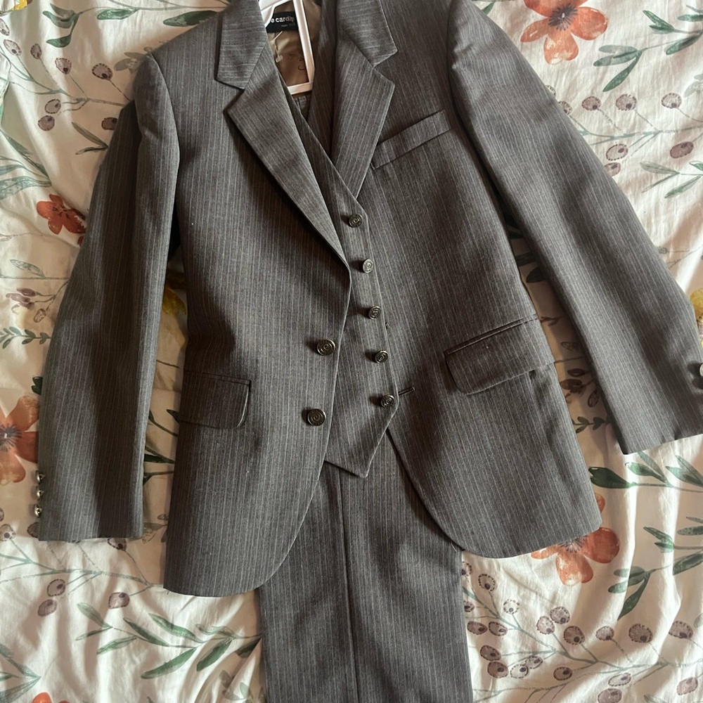 Boy’s Pierre Cardin Gray Pinstripe Suit